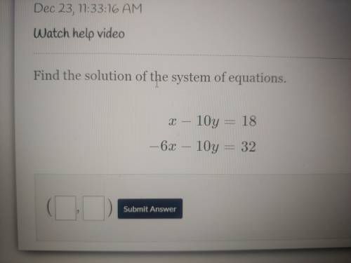 Find the solution of the systems of equations