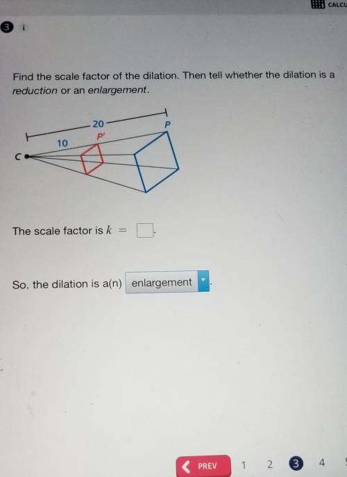 Find the scale factor of the dilation
