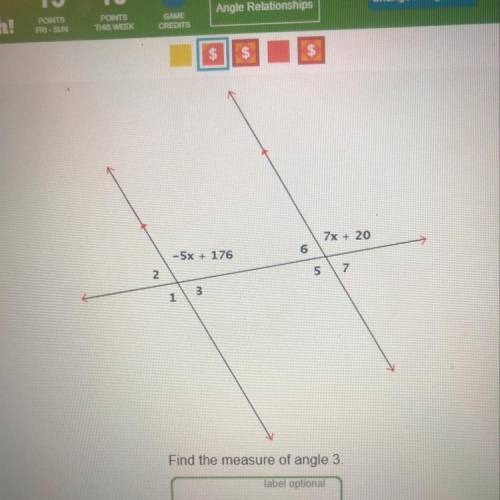 The measure angle of 3