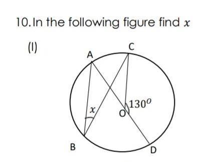 Find X (Its a circle question, PLEASE HELP)