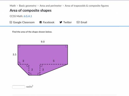 Find the area of the shape shown below.

units 2= 
** please help me this is due today at midnight