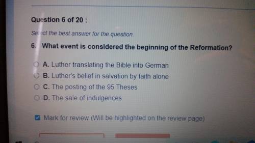 Need ASAP What event is considered the beginning of the reformation?