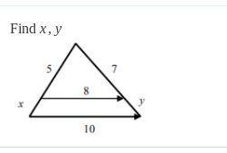 What does x, and y equal
