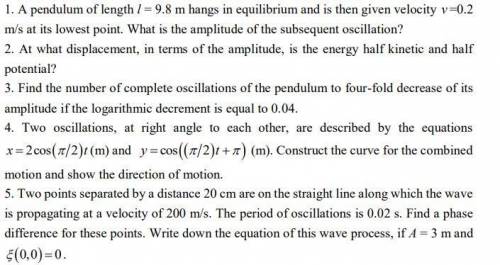 Oscillations & Waves physics homework but i dont understand