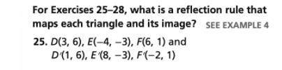 For the first two pictures there reflections answer 20, 21, 24, 25 and for the third picture answer