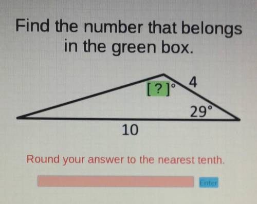Find the number that belongs in the green box.Round your answer to the nearest tenth