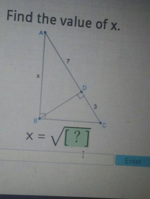 Find the value of x. X = ?