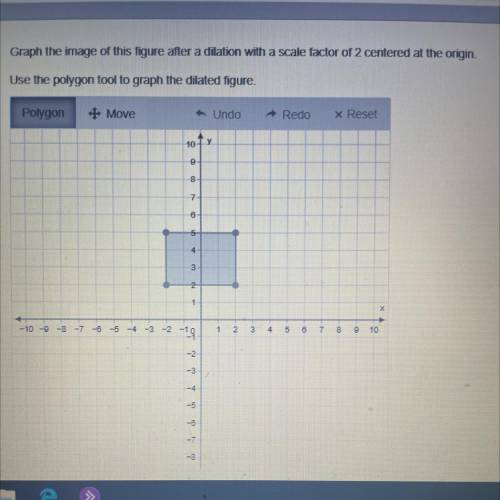 ￼graph the image of this figure after a dilation with a scale factor of 2 centered at the origin us