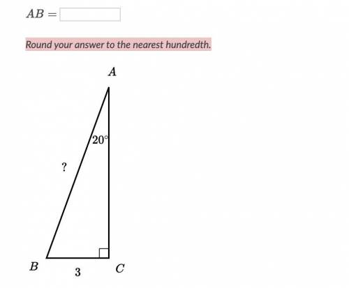Round your answer to the nearest hundredth AB=