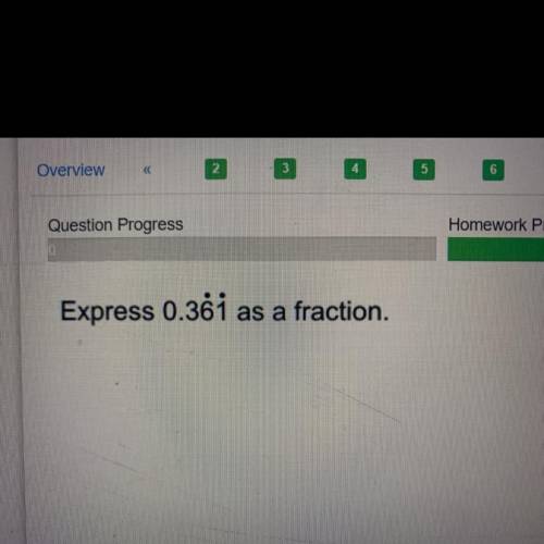 Express 0.361 recurring as a fraction.
(only the 61 recurs)