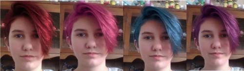 Which one looks the best im trying a different color right now is a faded out red