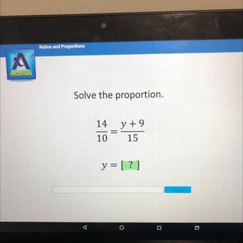Solve the proportion what y = ?