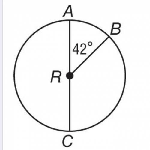 AC is a diameter of circle R. Find the measure of minor arc AB