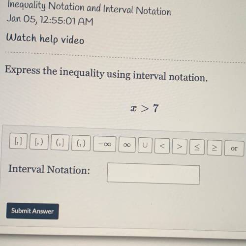Please help me out! express the inequality using interval notation