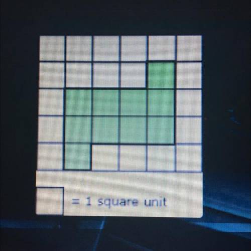 What is the perimeter of the shaded figure?
Square unit