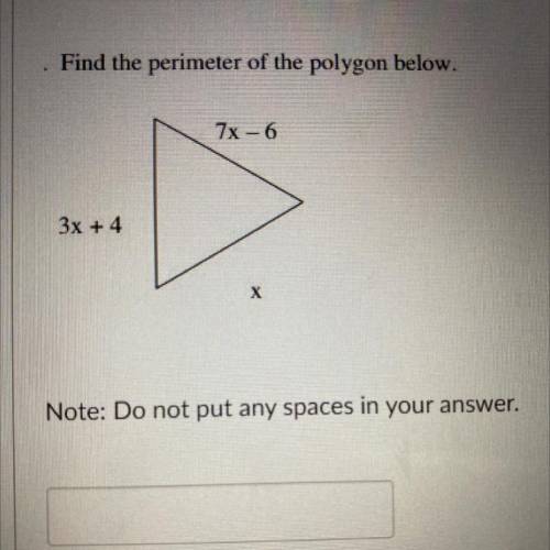 Find the perimeter of the polygon above.