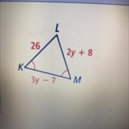 Find the lengths of all three sides of the
triangle.