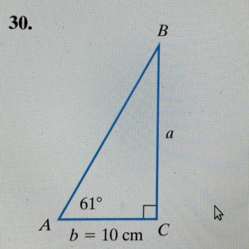 find the measure of the side of the right triangle whose length is designated by a lowercase letter