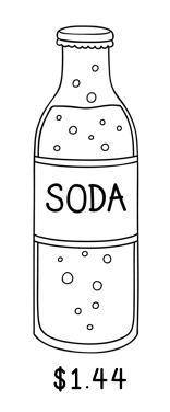 The soda bottle below holds 16 ounces. What is the unit rate of the soda?