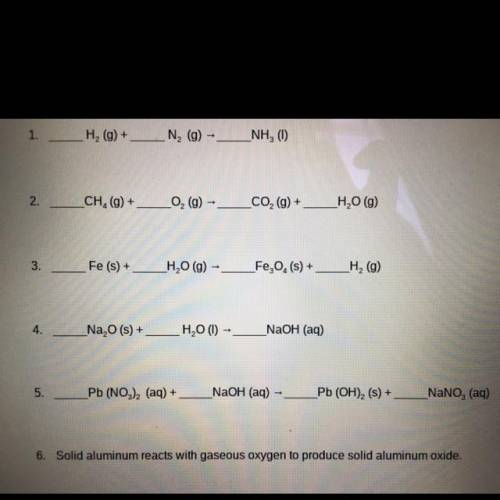 Solving and balancing chemical equations