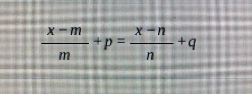 What is x if n≠m? Please help!