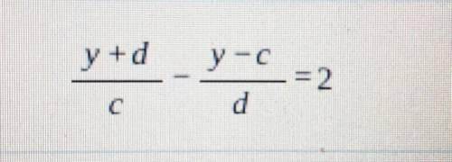 What is y if c≠d? Please help!