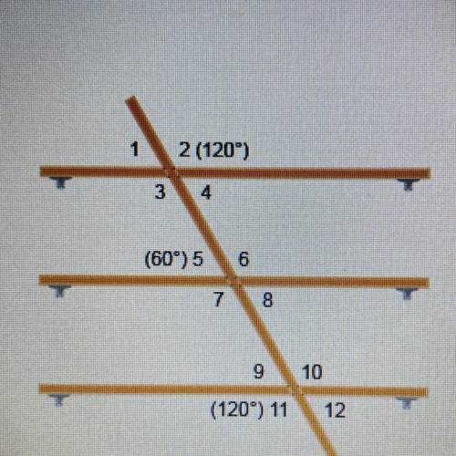 3. Use the relationship between 21 and 25 to decide whether the top and middle shelves are

parall