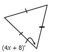 Solve for x The value of x is