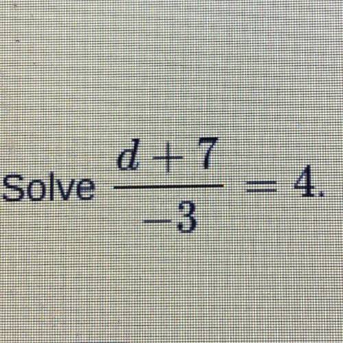 Solve for D. pls help !!