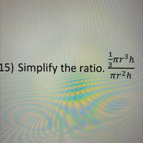 15) Simplify the ratio.
help