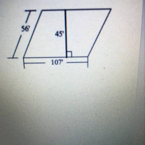 HELP ASAP!! what is the area of the parallelogram at right? a. 4815 ft^2

b. 2520 ft^2 
c. 5992 ft
