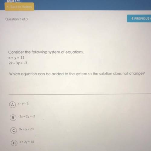 Which equation can be added to the system so the solution does not change?