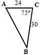 Find the area of the following triangle: