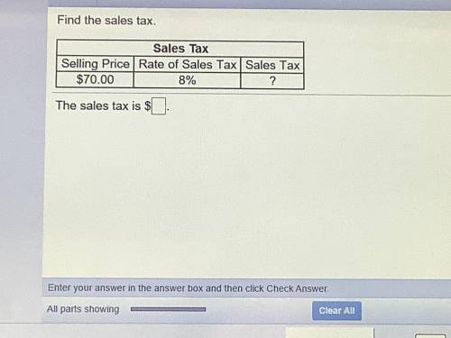 Find the sales tax....