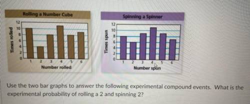 Use the two bar graphs to answer the following experimental compound events. What is the

experime