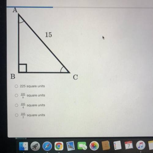 What is the area of triangle ABC? Note: Not drawn to scale