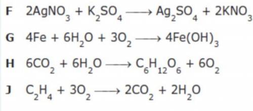 Help with chemistry pleaseWhich chemical reaction involves the most oxygen atoms?