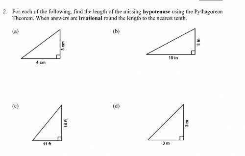 Please help Pythagorean theorem 
please answer all the question