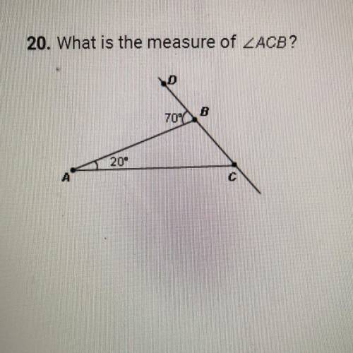 What is the measure of angle ACB?
