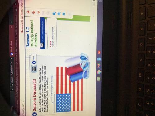 The blue region of the flag is 7/13 the width and 2/5 the length of the flag. What part of total ar