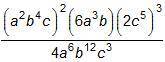 What is the denominator of the next term in the geometric sequence?

a) 3ac/7
B) 9ac^14/b³
C) 12ac