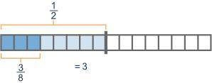 Which of the following correctly models and gives the quotient of fraction 1 over 2÷ fraction 3 ove
