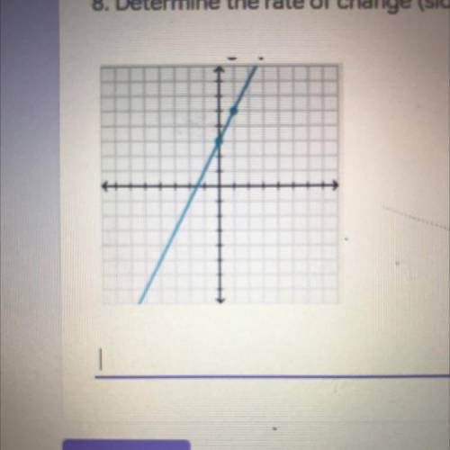 *
8. Determine the rate of change (slope) in the graph
