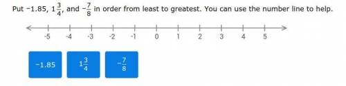 Put them in the order from least to greatest. You can use the number line to help.