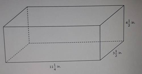 A rectangular prism and its dimensions are shown in the diagram. What is the total surface area of