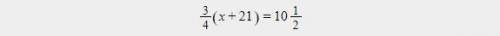 Solve the equation for x.