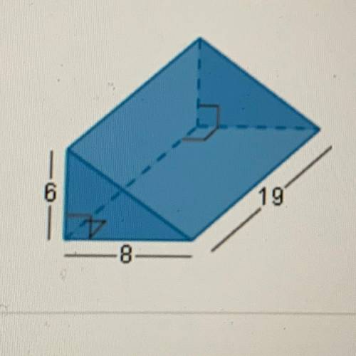What is the surface area of the right prism given below?

A. 456 units2
B. 504 units2
C. 552 units