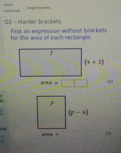 102 - Harder brackets

Find an expression without bracketsfor the area of each rectangle.(x + 3)ar