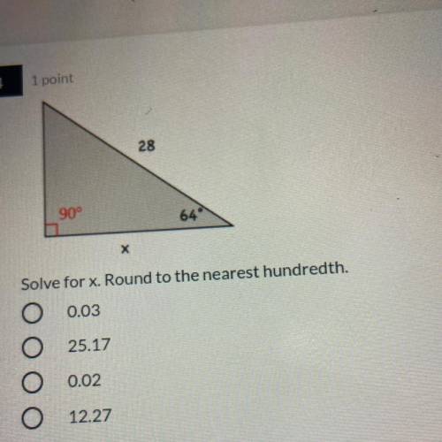 Solve for x. Round to the nearest hundredth (PLEASE HELP will give Brainliest)