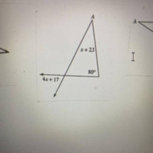 Find the value of x. Show your work. Congruent triangles